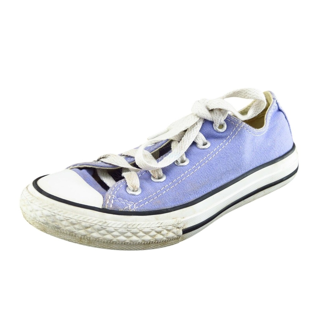 Converse All Star Youth Girls Shoes‎ Size 1 M Purple Low Top Fabric